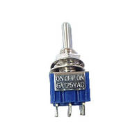 Тумблер синій 6 pin on-off-on 6A 125V