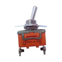 Тумблер on-of-on помаранчевий вузький 3 pin болт 15A 250V tupe 122 ST1847