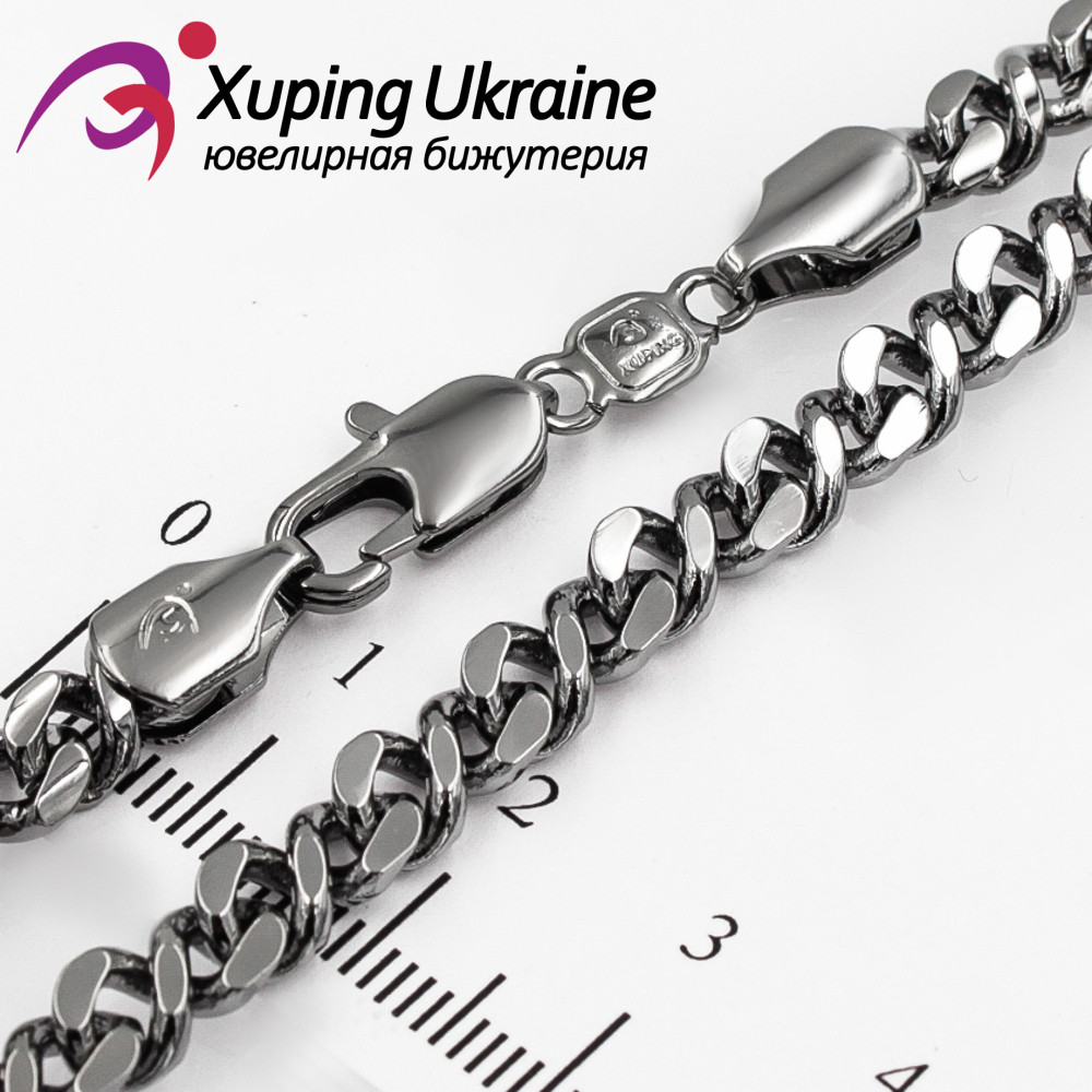 Ланцюжок чорний родиум "вісімки" 0,5/55 см, фото 1