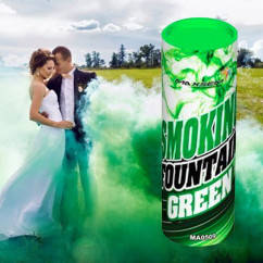 Зелений кольоровий дим для фотосесії