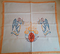 Великодня полотенце 50х50 см з вишивкою хрестом