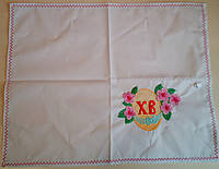 Великодня полотенце 36х29 см з вишивкою гладдю