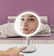 Косметичне дзеркало сенсорне 5х збільшення з регульованою підсвіткою Touch&Glow HoMedics, фото 3