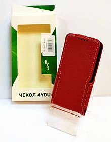 Чохол-книжка на телефон Fly FS407 червоного кольору