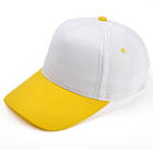 Кепка для сублімації біла козирок ЖОВТИЙ, фото 2