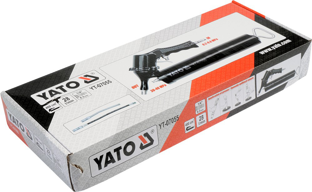 Пневмошприц для консистентной смазки YATO YT-07055 400 мл - фото 2 - id-p683262358