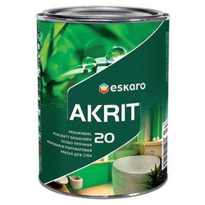 Миюча фарба Eskaro Akrit 20 (напівматова) 2.85 л