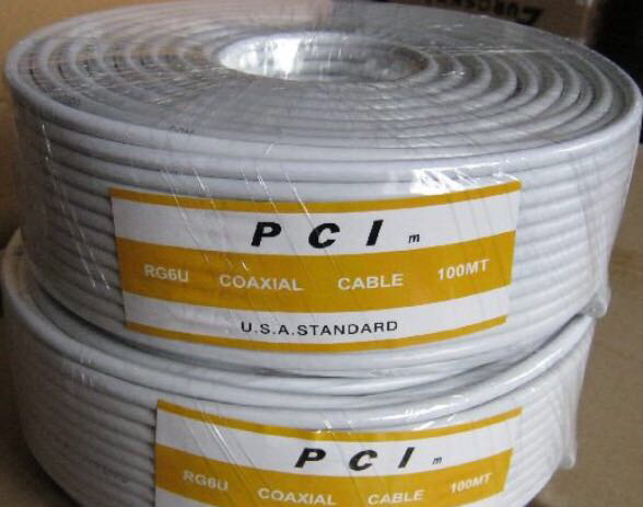 Телевізійний кабель PCI RG-6 (100 м) 75 Ом білий