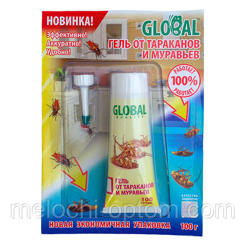Купить Гель от тараканов и муравьев GLOBAL 100г инсектицид, цена 69.16 ...