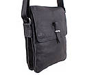 Чоловіча шкіряна сумка MESS8140 чорна, фото 4