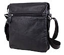 Чоловіча шкіряна сумка MESS8140 чорна, фото 5