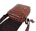 Чоловіча шкіряна сумка BR1363 коричнева, фото 6