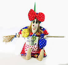 Текстильна лялька Баба-Яга мала 25-30 см