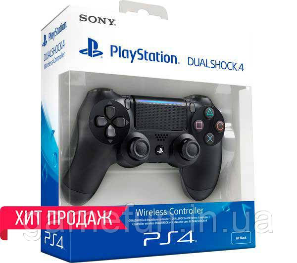 Джойстик PS4 V2 Dualshock 4 Controller Чорний (Оригінал)