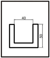 Профіль U-обр. ПСБ-35 50х40x1000мм.