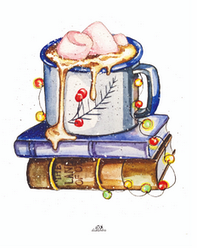 Листівка для посткросинга "Кава з зефіром"