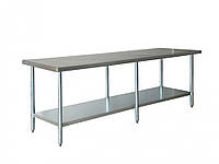 Стіл робочий з нержавіючої сталі і поличкою 210 x 70 см