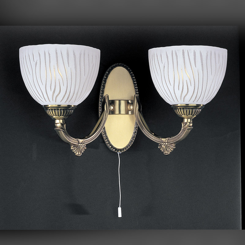 Бра RECCAGNI ANGELO A 5600/2 бронза/ білий