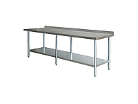 Стіл робочий з нержавіючої сталі і поличкою 210 x 70 см