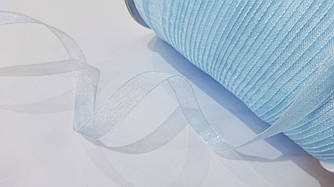 Стрічка органза 7 мм блакитна