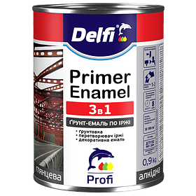 Ґрунт-емаль 3в1 чорна RAL 9005, 2,8 кг