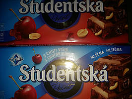 Шоколад Studentska вишня/арахіс, 180 г