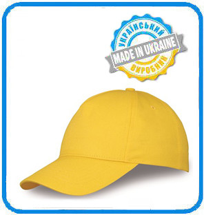 Жовта рекламна кепка пятиклинка ПРОМО, фото 1