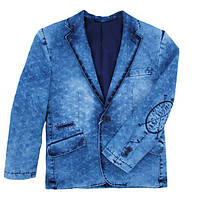 Джинсовый детский пиджак для мальчика 104-122 р