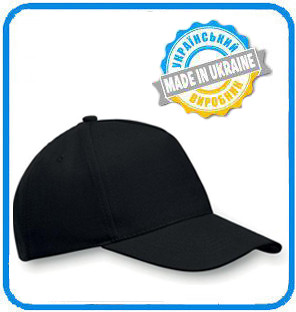 Чорна рекламна кепка пятиклинка ПРОМО, фото 1