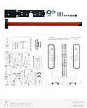 Ручка TESA для евакуаційного виходу врізний QUICK1E209 NR N: black (RAL 9005)/R: red (RAL 3000) 1200мм 9мм, фото 6