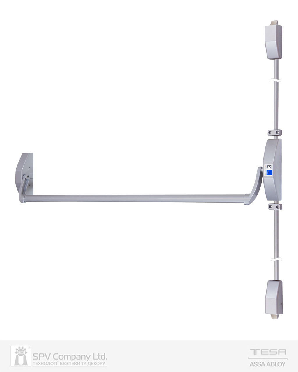 Замок TESA для евакуаційного виходу накладний 1930908 PP P: silver (RAL9006)/P 2 Locking 900мм 8мм