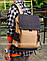 Міський рюкзак MOYYI Fashion BackPack 82 Black/Khaki, фото 2