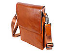 Чоловіча шкіряна сумка 007-5 коричнева, фото 3