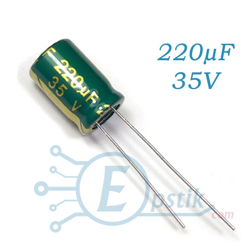 Конденсатор 220uF 35V, (8*12) 105°C, Low ESR