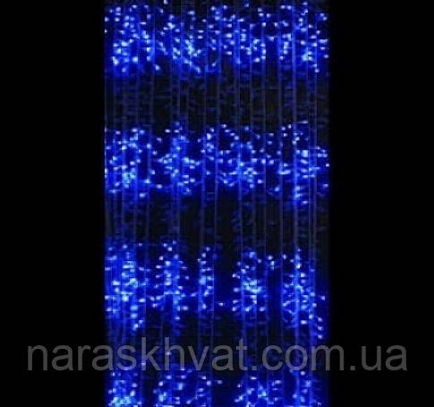 Гірлянда Водоспад Led 400 блакитний