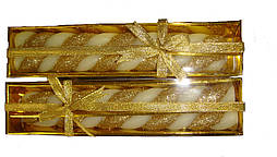 Святкова свічка "Косичка" 25 см, набір 2 шт.