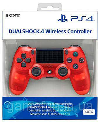 Джойстик PS4 V2 Dualshock 4 Controller Red Crystal (Оригінал)