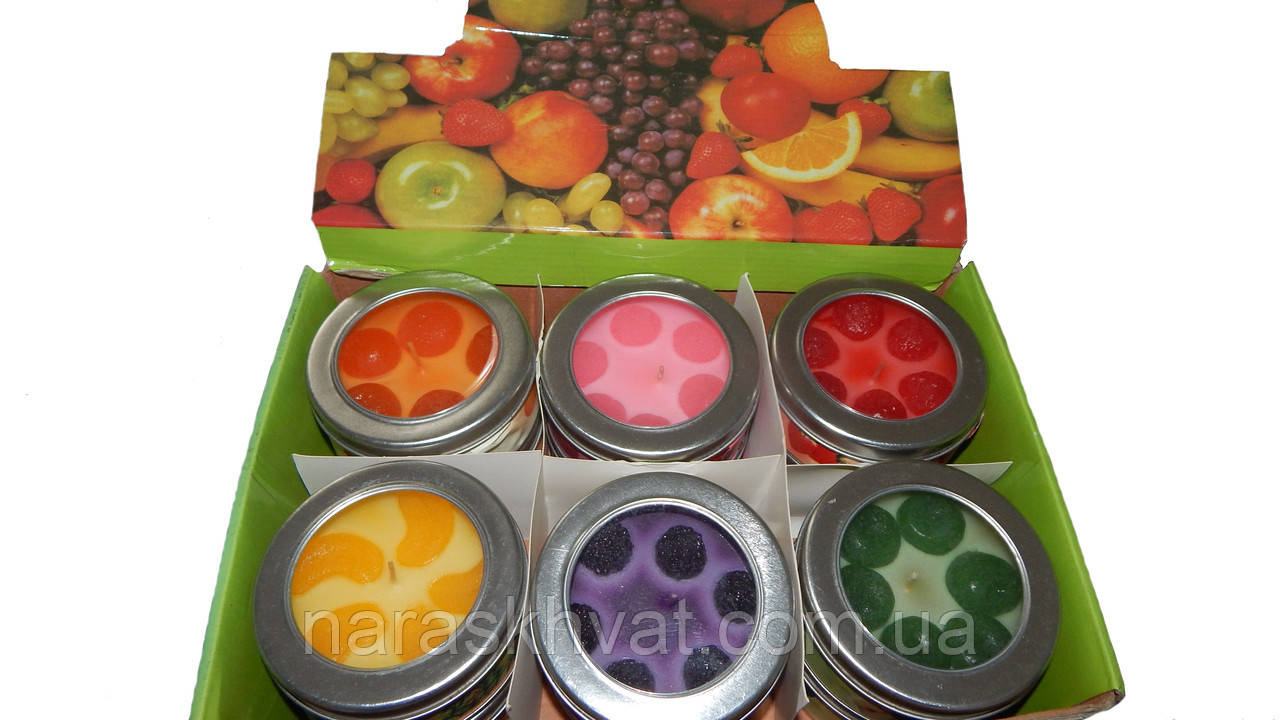 Свічка в жерстяній банці арома мікс