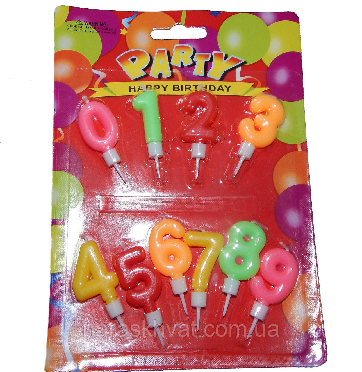 Свічка в торт набір цифр