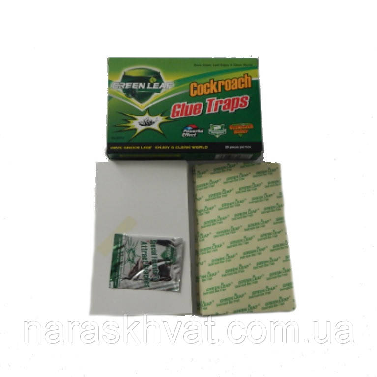 "Green leaf", клейова пастка-лист з приманкою, таргани