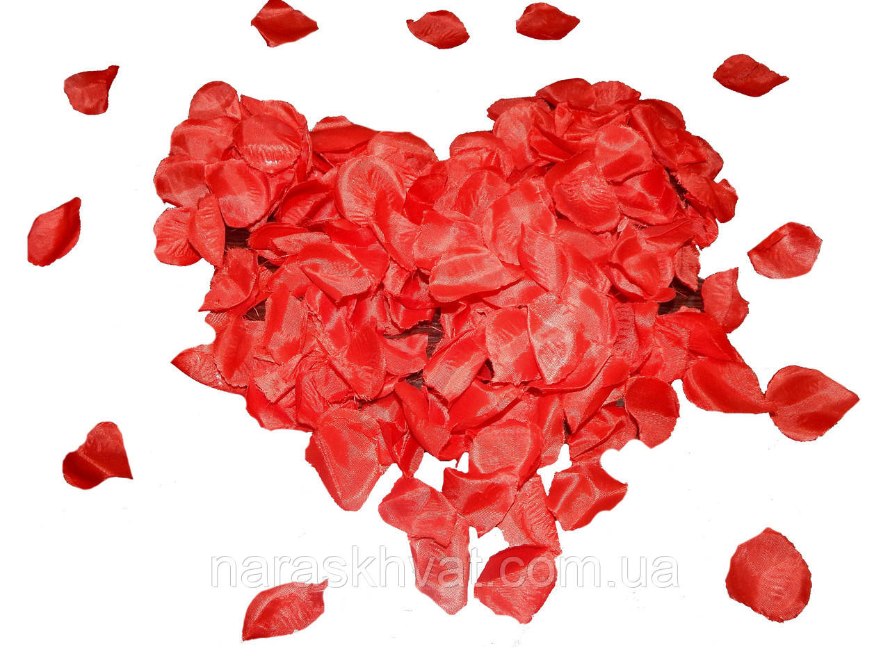 Конфетті "Пелюстки троянд" тканинні 0,5 кг (червоні)