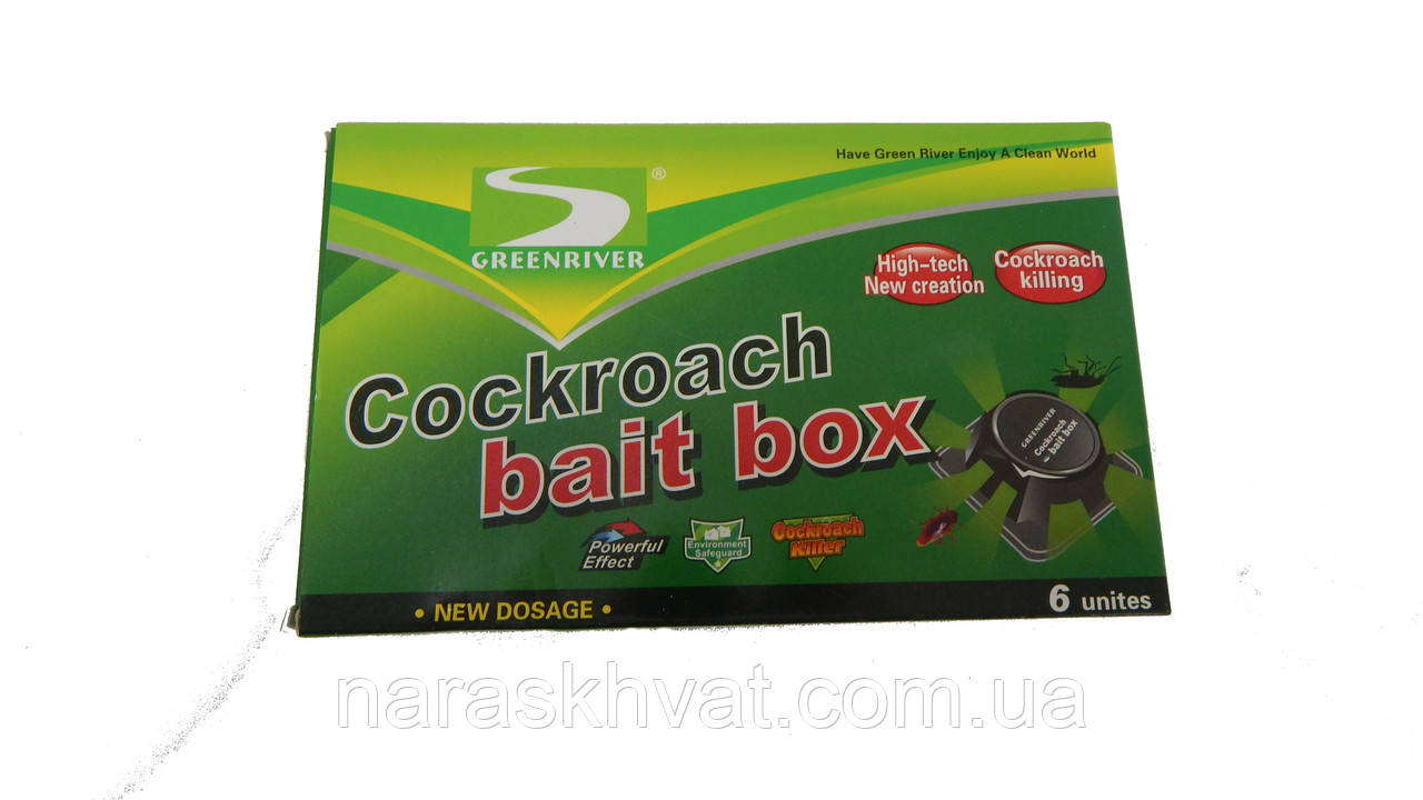 "GreenRiver Bait Box", пастка для тарганів, 6 шт.