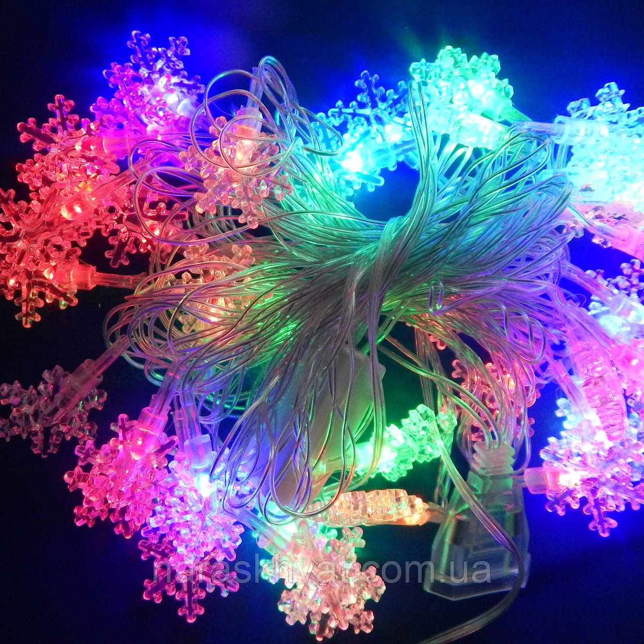 Гірлянда Сніжинки LED 40 мульти