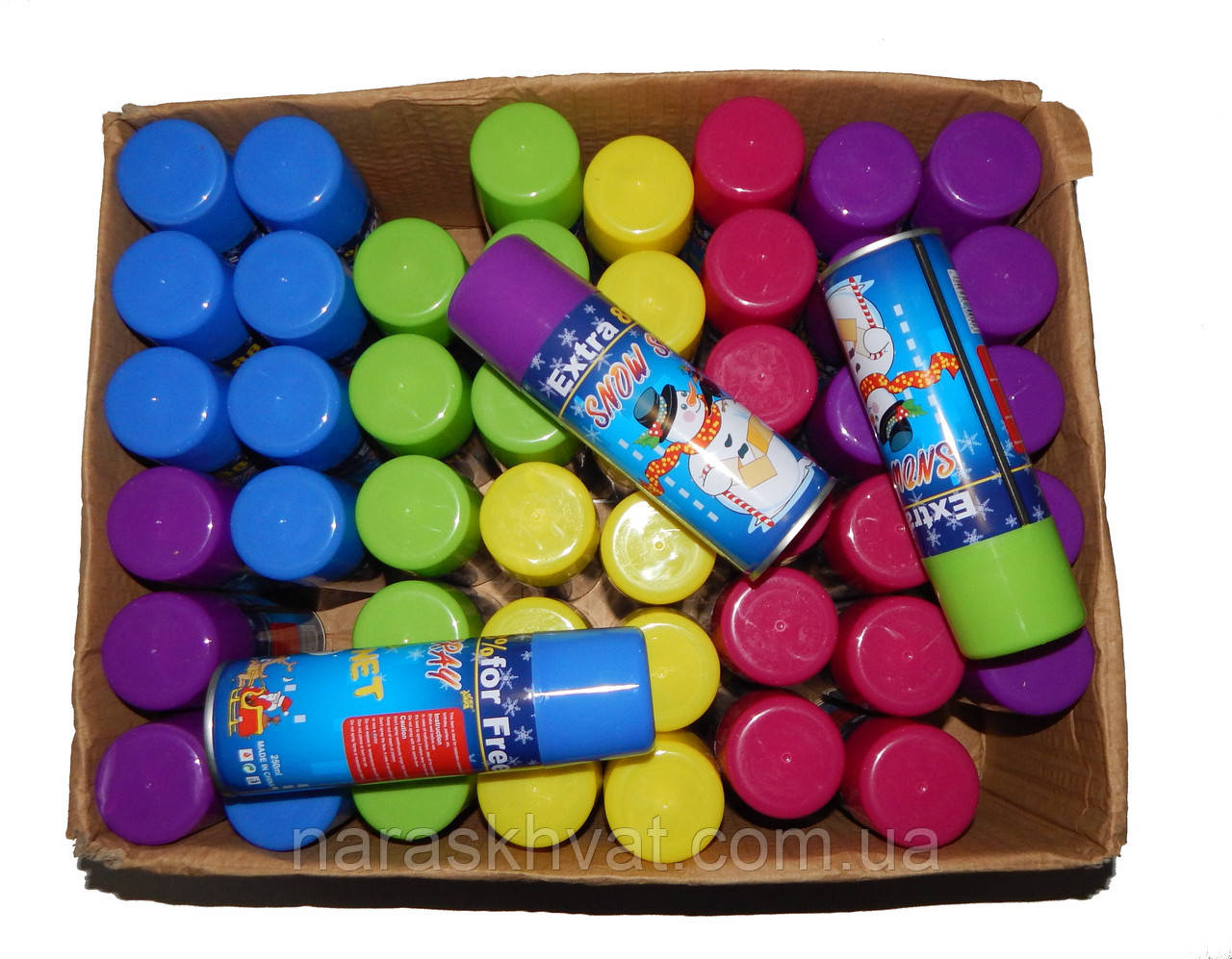 Спрей "Мистечний сніг" для малювання 250 мл 5 кольорів