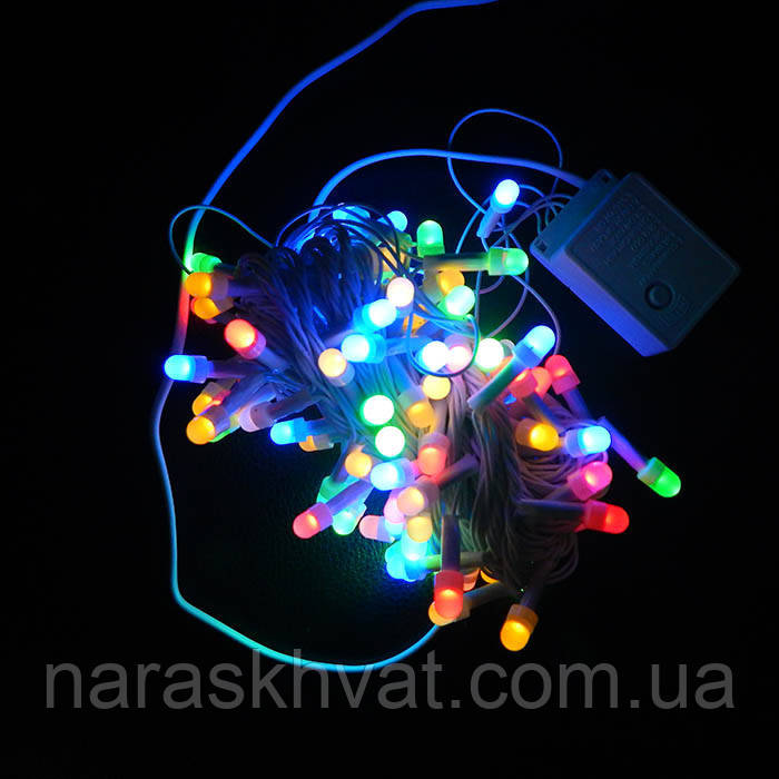 Гірлянда Нитка Перламутр LED 100 мульти