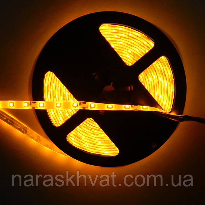 Стрічка світлодіодна smd 2835 60D жовта
