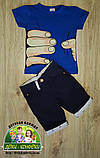 Темно-сині коттонові шорти для хлопчика, фото 5