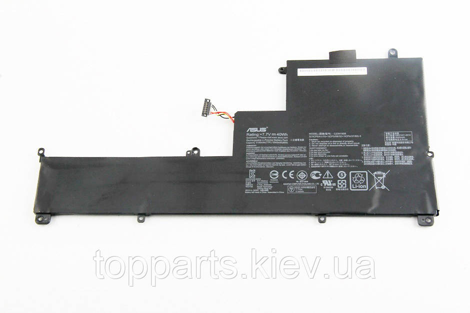 Батарея для ноутбука Asus UX390 C23N1606, 5195mAh (40Wh), 2cell, 7.7V, Li-Po, чорна, ОРИГІНАЛЬНА