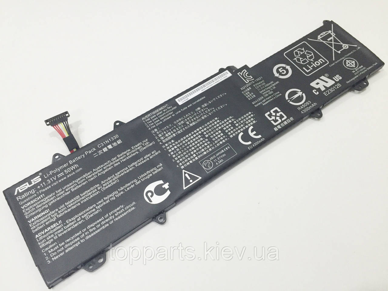 Батарея для ноутбука Asus UX32LA C31N1330, 4300mAh (50Wh), 6cell, 11.31V, Li-Po, чорна, ОРИГІНАЛЬНА