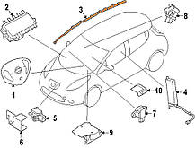 Подушка безпеки airbag бічна шторка ліва Nissan Leaf ZE0 / AZE0 (10-17) K85P1-3NA0A, фото 3
